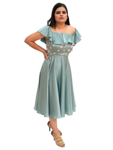 Emerald Enchantment: Girls Green Western Dress